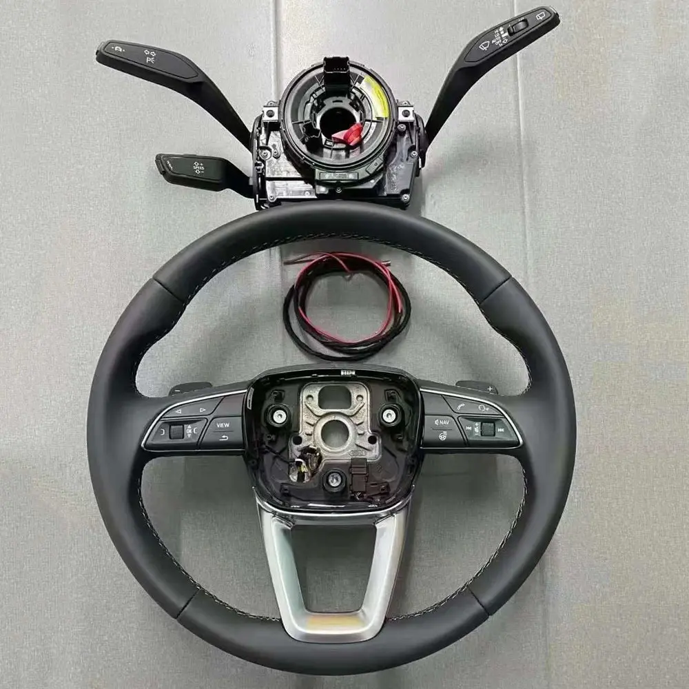 Round Heated Steering Wheel Kit For Audi A4 S4 Rs4 A5 S5 Rs5 Q5 Q7 Q8 2 Round Heated Steering Wheel Kit For Audi A4 S4 RS4 A5 S5 RS5 Q5 Q7 Q8 - Image 2
