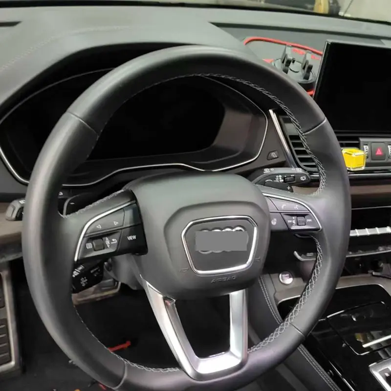 Round Heated Steering Wheel Kit For Audi A4 S4 RS4 A5 S5 RS5 Q5 Q7 Q8