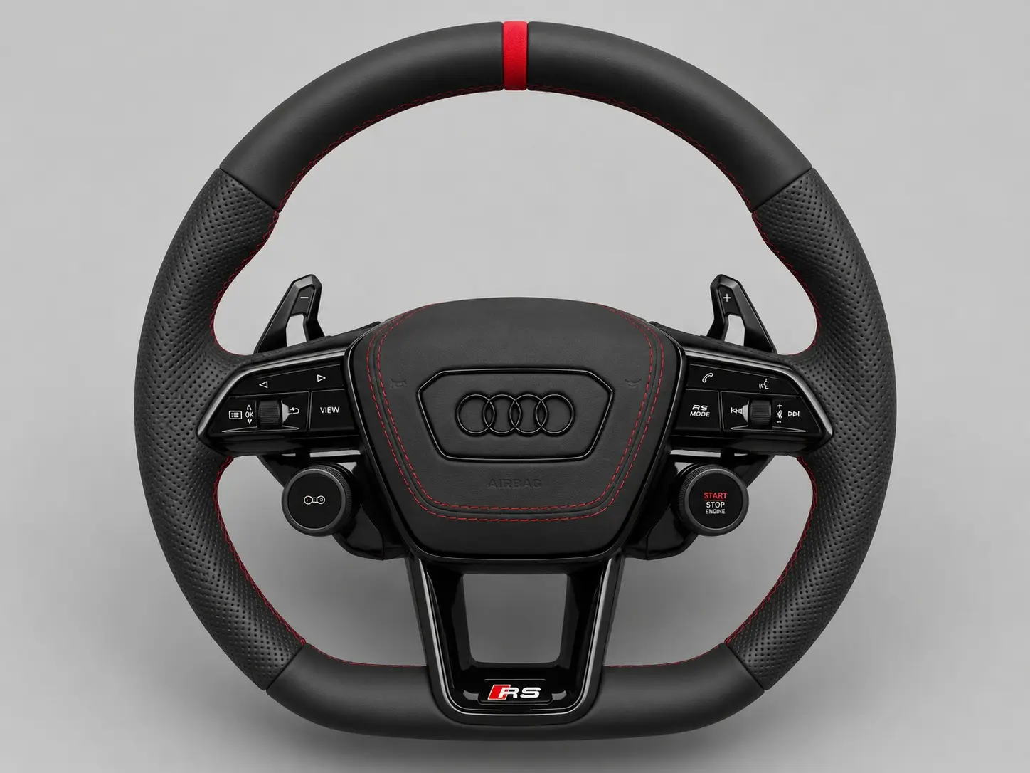 Audi Rs Flat Bottom Heated Steering Wheel With Airbag For A6 A7 Q7 Q8 Rs6 Rs7 Sq8 Rsq8 1 Audi RS Flat Bottom Heated Steering Wheel with Airbag for A6 A7 Q7 Q8 RS6 RS7 SQ8 RSQ8